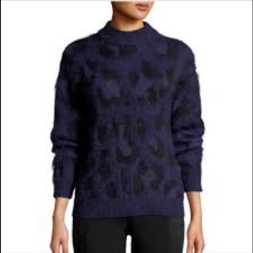 NWT Kate Spade Navy Leopard Sweater